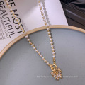 Shangjie oem kalung danity fashion girl girl Ожерелье для пресноводной жемчужной ювелирной украшения розовый циркон бабочка подвесная ожерелье